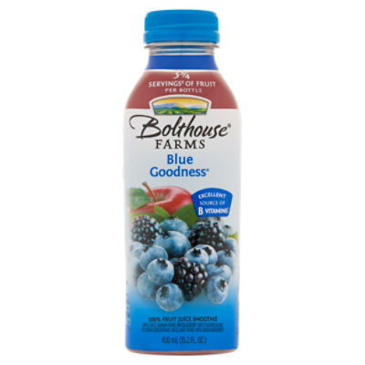 Bolthouse Farms Blue Goodness 100% Fruit Juice Smoothie, 15.2 fl oz, 15.2 Fluid ounce
