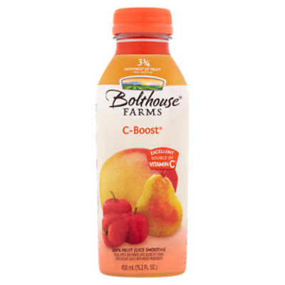 Bolthouse Farms C-Boost No Sugar Added 100% Fruit Juice Smoothie, 15.2 fl oz, 15.2 Fluid ounce
