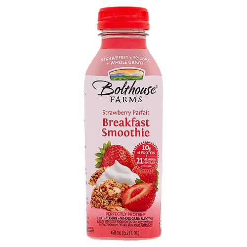 Bolthouse Farms Perfectly Protein Strawberry Parfait Breakfast Smoothie, 15.2 fl oz