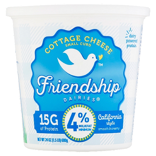 Friendship Dairies Small Curd California Style Cottage Cheese, 24 oz