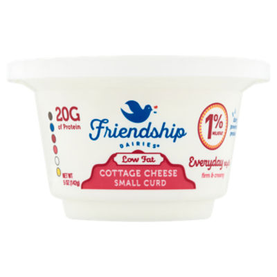 Friendship Dairies Small Curd Everyday Style Low Fat Cottage Cheese, 5 oz