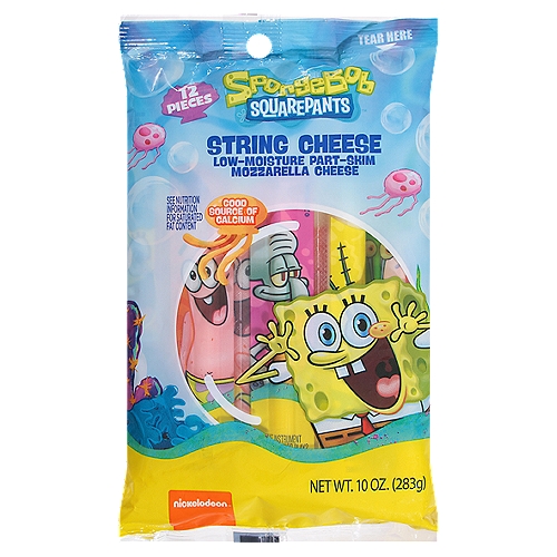 Nickelodeon Spongebob Squarepants Mozzarella String Cheese, 12 count, 10 oz