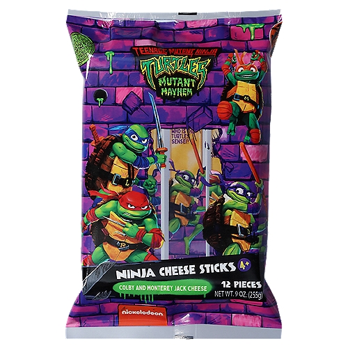 Nickelodeon Teenage Mutant Ninja Turtles Colby and Monterey Jack Cheese Sticks 12 ea