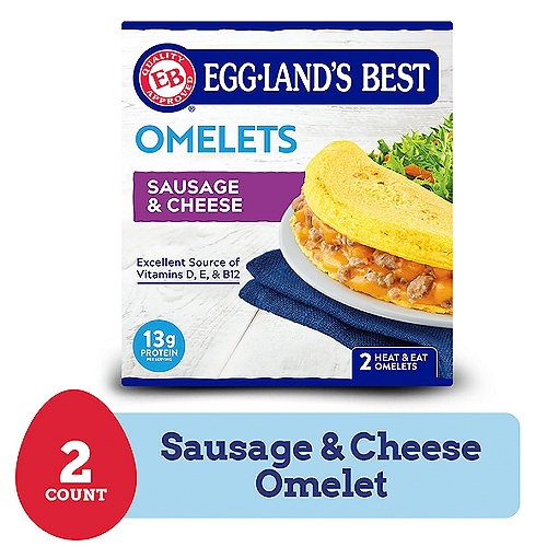 Eggland's Best Sausage & Cheese Frozen Omelet, 2 count