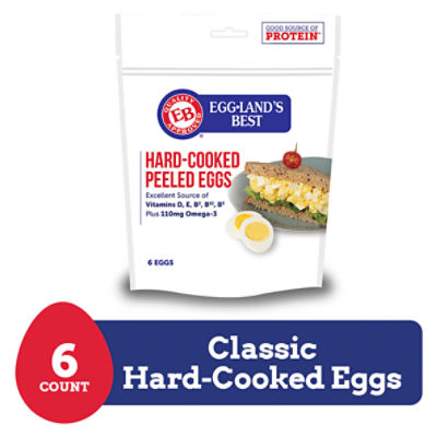 Eggland's Best Hard Cooked Eggs, Medium White, 6 count