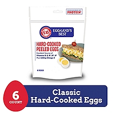 Eggland's Best Medium Hard-Cooked Peeled Eggs, 6 count