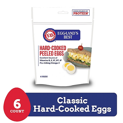 Eggland's Best Hard Cooked Eggs, Medium White, 6 count
