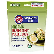 Eggland's Best Organic 6ct Medium Hard-Cooked Peeled Eggs, 9.3 Ounce