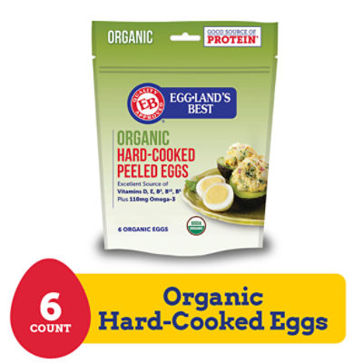 Eggland's Best Organic Hard Cooked Eggs, 6 count, 9.3 Ounce