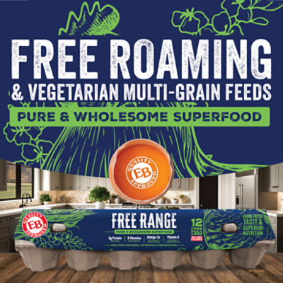 Eggland's Best Free Range Large Brown Eggs, 12 Count - Fairway
