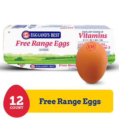 Eggland's Best Free Range Large Brown Eggs, 12 count Price Rite