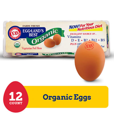 Eggland's Best 100% USDA Organic Certified Large Brown Eggs, 12 count