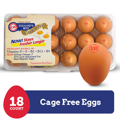 Eggland's Best Cage Free Large Brown Eggs, 18 count, 18 Each