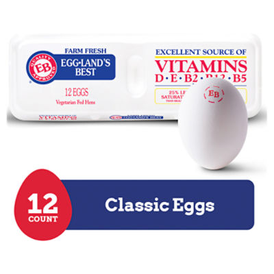 Eggland's Best Eggland's Best Classic Extra Large White Eggs, 12 count, 12 Each 