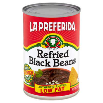 La Preferida Authentic Flavor Low Fat Refried Black Beans, 16 oz