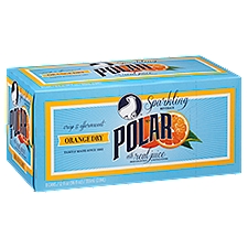 Polar Orange Dry Sparkling Beverage, 12 fl oz, 8 count