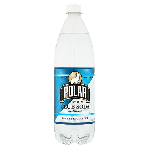 Polar Premium Traditional Club Soda Sparkling Mixer, 33.8 fl oz