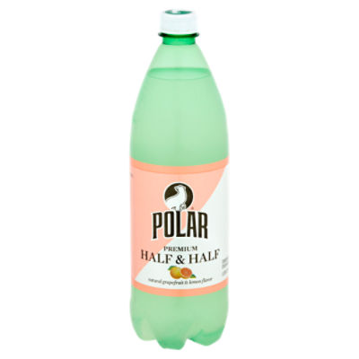 Polar Premium Half & Half Natural Grapefruit & Lemon Flavor Sparkling Beverage, 33.8 fl oz