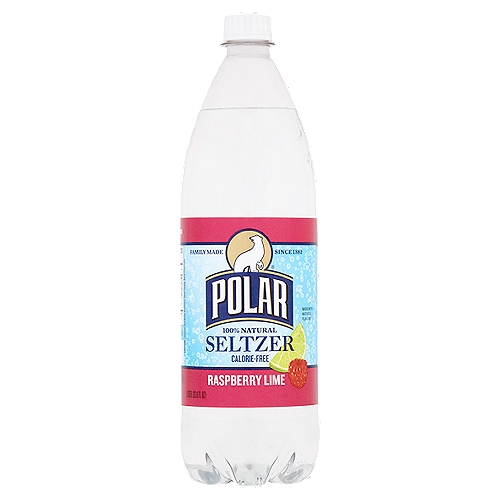 Polar 100% Natural Raspberry Lime Seltzer, 1 Liter