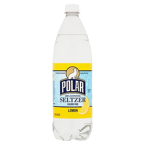 Polar 100% Natural Lemon Seltzer, 33.8 fl oz