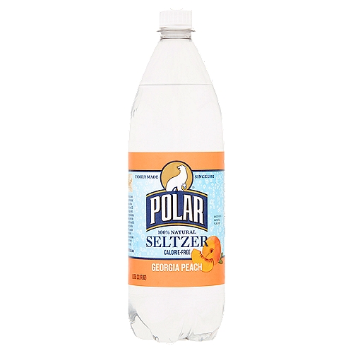 Polar 100% Natural Georgia Peach Seltzer, 1 Liter