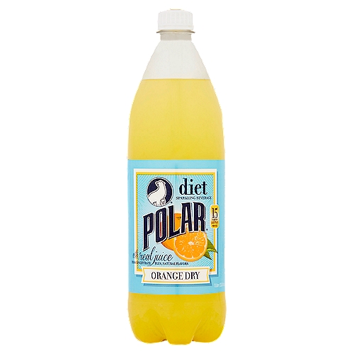 Polar Diet Orange Dry Sparkling Beverage, 1 Liter