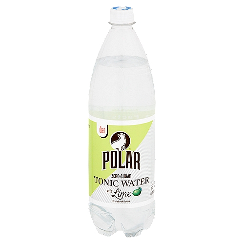 Polar Diet Zero-Sugar Tonic Water with Lime, 33.8 fl oz