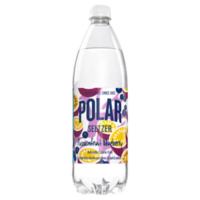 Polar Seltzer Passionfruit Blueberry Sparkling Water, 1 L bottle