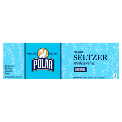 Polar Seltzer Water Original, 12 fl oz cans, 12 pack