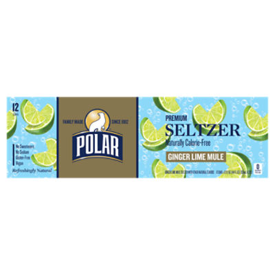 Polar Seltzer Ginger Lime Mule, 12 Fl Oz Cans, 12 Pack