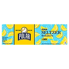 Polar Lemon, Seltzer Water, 144 Fluid ounce