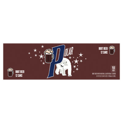 Polar Root Beer Sparkling Soda, 12 fl oz, 12 count