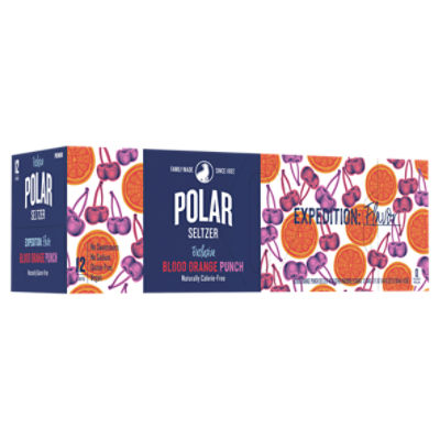 Polar Exclusive Blood Orange Punch Seltzer, 12 fl oz, 12 count