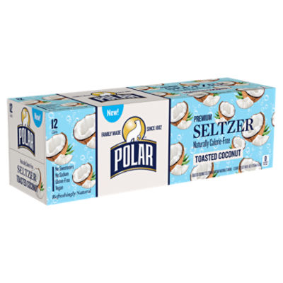 Polar Toasted Coconut Premium Seltzer, 12 fl oz, 12 count