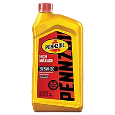 Pennzoil High Mileage Vehicle SAE 5W-30 Synthetic Blend Motor Oil, 1 qt