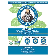 Wisdom of the Ancients Yerba Mate Tulsi Organic Herbal Blend Dietary Supplement, 16 count, 1.1 oz