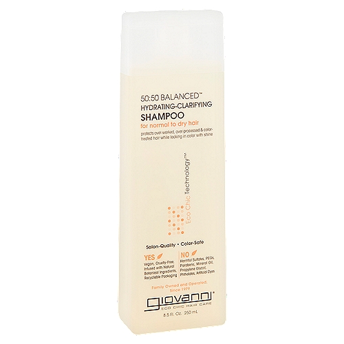 Giovanni 50:50 Balanced Hydrating-Clarifying Shampoo, 8.5 fl oz