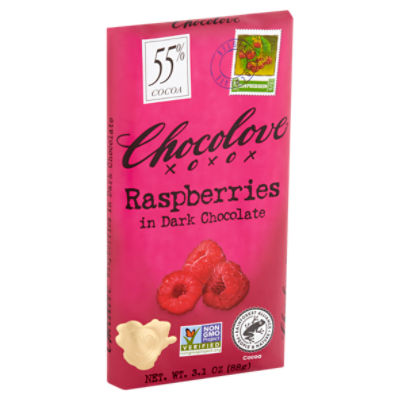 Chocolove Raspberries in Dark Chocolate, 3.1 oz