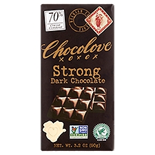 Chocolove Strong, Dark Chocolate, 3.2 Ounce