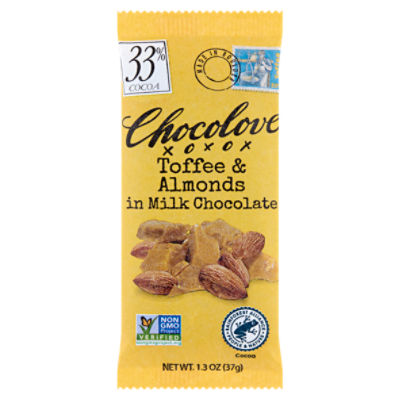 Chocolove Toffee & Almonds in Milk Chocolate, 1.3 oz