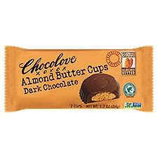 Chocolove Dark Chocolate, Almond Butter Cups, 1.2 Ounce