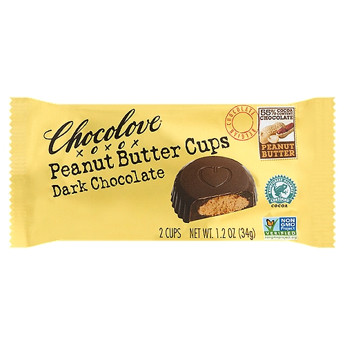 Chocolove Dark Chocolate Peanut Butter Cups, 2 count, 1.2 oz