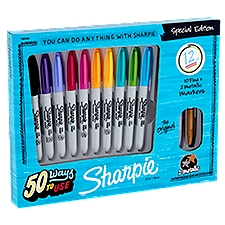 Sharpie The Original Assorted Fine Point Permanent Markers Special Edition, 12 count, 12 Each