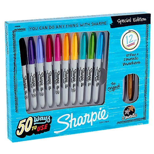 Sharpie The Original Assorted Fine Point Permanent Markers Special Edition, 12 count