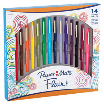 Paper Mate Flair! Assorted Colors Pens, 14 count, 14 Each