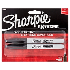 Sharpie Extreme Black Fine Permanent Marker, 2 count