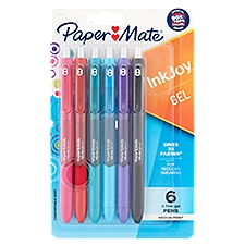 Paper Mate InkJoy 0.7mm Medium Point, Gel Pens, 6 Each