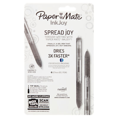 Paper Mate InkJoy 0.7mm Medium Point Gel Pens, 6 count