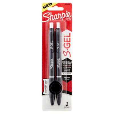 Sharpie Felt Tip Pens, Medium Point, Black, 2 Count 