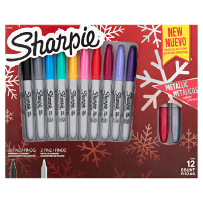 Sharpie Fine Point Metallic Permanent Markers Special Edition, 12 count